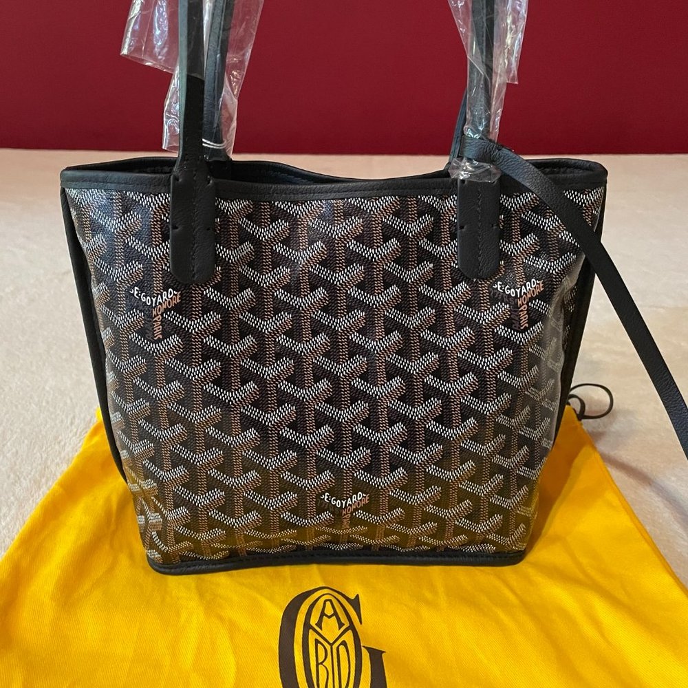❌SOLD❌ New GOYARD Anjou Mini Black Reversible Tote - Picture 2 of 16